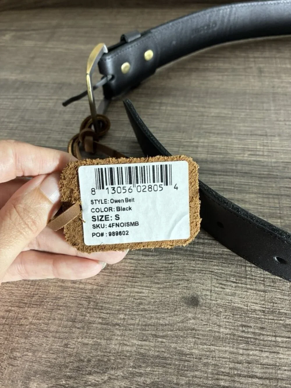 Nisolo OWEN Leather Belt In Black Size Small 36”
